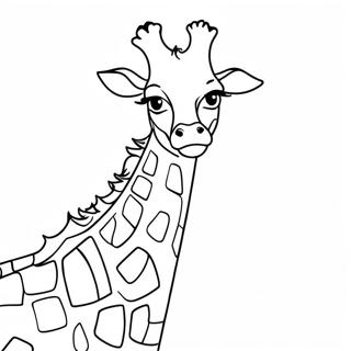 Girafa Realista Páginas Para Colorir