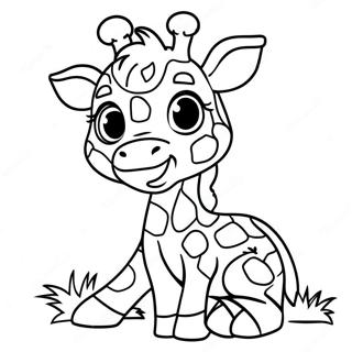 Pagina Para Colorir De Uma Girafa Bebe Brincalhona 119528 54474
