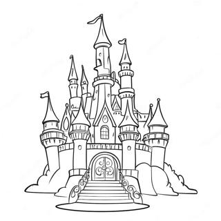 Pagina Para Colorir Do Castelo Magico Da Princesa Da Disney 1195-581