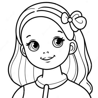 Pagina Para Colorir De Uma Menina Fofa Facil 119602-54522