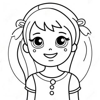 Pagina Para Colorir De Uma Menina Fofa Facil 119602-54523