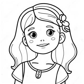 Pagina Para Colorir De Uma Menina Fofa Facil 119602-54524