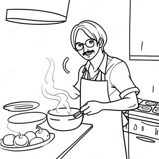 Pagina Para Colorir Do Sanji Cozinhando Pratos Deliciosos 119809-54690