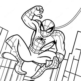Pagina Para Colorir Do Homem Aranha Em Pose De Acao 119940 54796