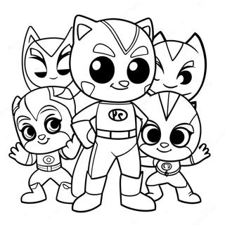 Equipe De Super Herois Pj Masks Pagina De Colorir 11994-786