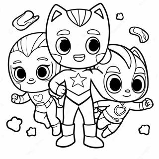 Equipe De Super Herois Pj Masks Pagina De Colorir 11994-788