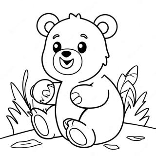 Pagina Para Colorir Do Adoravel Filhote De Urso Pardo 119991-54830