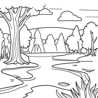 Pagina Para Colorir De Uma Linda Cena Da Natureza Do Alabama 120069-54889