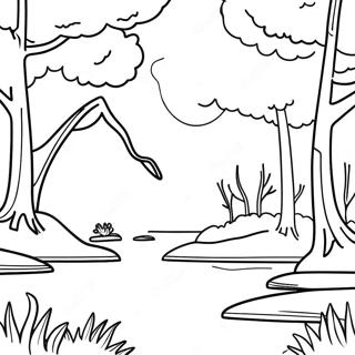 Pagina Para Colorir De Uma Linda Cena Da Natureza Do Alabama 120069-54890