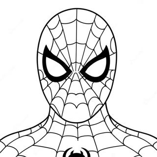 Rosto Do Homem-Aranha Páginas Para Colorir