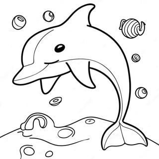 Pagina Para Colorir Do Golfinho Brincalhao 120122-54937