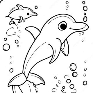 Pagina Para Colorir Do Golfinho Brincalhao 120122-54939