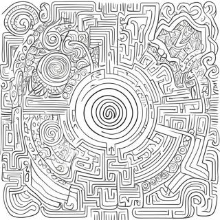 Página Para Colorir Do Labirinto Intricado Páginas Para Colorir