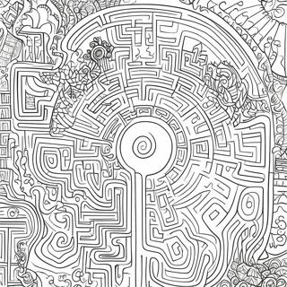Página Para Colorir Do Labirinto Intricado Páginas Para Colorir