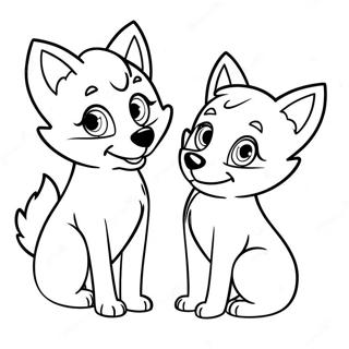 Pagina Para Colorir Dos Amigos Fofo Raposo E Cao 120299-55074