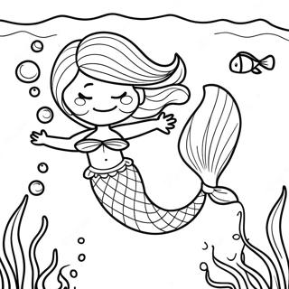 Pagina Para Colorir De Sereia Negra Elegante Debaixo Dagua 120604-55310