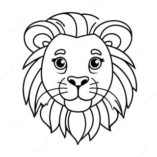 Pagina Para Colorir De Rosto De Leao Fofo 120683-55375