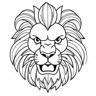 Pagina Para Colorir Do Rosto De Leao Bravo 120684-55379