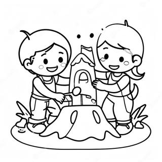 Pagina Para Colorir De Criancas Brincalhonas Construindo Castelo De Areia 120836 55688
