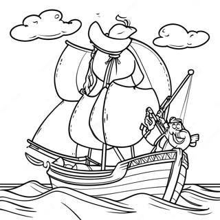 Pagina Para Colorir De Cristovao Colombo Navegando No Oceano 120913 55741