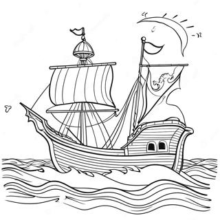 Pagina Para Colorir De Cristovao Colombo Navegando No Oceano 120913 55742