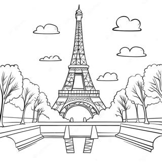 Pagina Para Colorir Da Torre Eiffel Em Paris 120964 55779