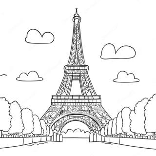 Pagina Para Colorir Da Torre Eiffel Em Paris 120964 55780