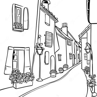 Pagina Para Colorir De Uma Charmosa Vila Francesa 120965 55781