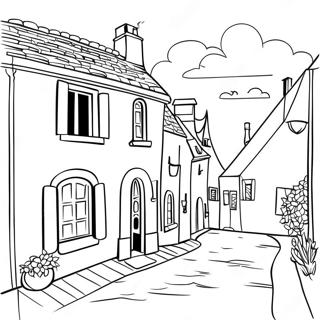 Pagina Para Colorir De Uma Charmosa Vila Francesa 120965-55783