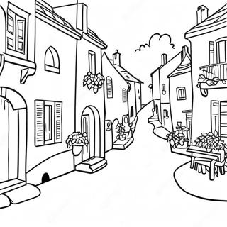 Pagina Para Colorir De Uma Charmosa Vila Francesa 120965 55784