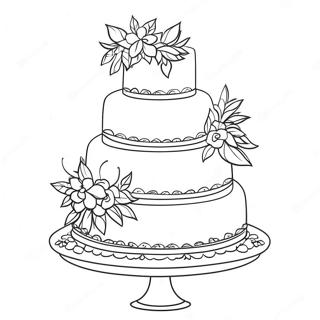 Pagina Para Colorir De Bolo De Casamento Floral 121016-55825