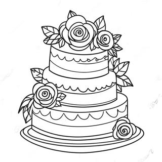 Pagina Para Colorir De Bolo De Casamento Floral 121016-55826