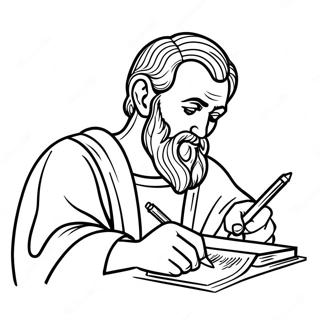 Pagina Para Colorir Do Apostolo Paulo Escrevendo Cartas 121092-55883