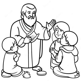 Pagina Para Colorir Do Apostolo Paulo Ensinando Criancas 121094-55889