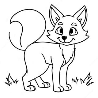 Pagina Para Colorir Do Raposo Astuto Com Cauda Espessa 121351-56072
