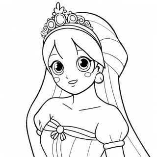 Princesa Anime Páginas Para Colorir