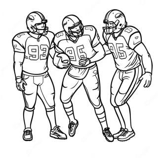 Desenho Para Colorir Dos Jogadores Dos Broncos Em Acao 121660-56312