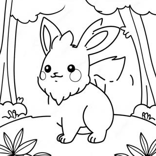 Pagina Para Colorir Do Flareon Em Uma Floresta Magica 121759-56381