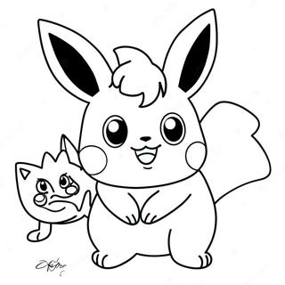 Pagina Para Colorir Do Flareon Brincando Com Amigos 121761-56391