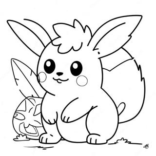 Pagina Para Colorir Do Flareon Brincando Com Amigos 121761-56392