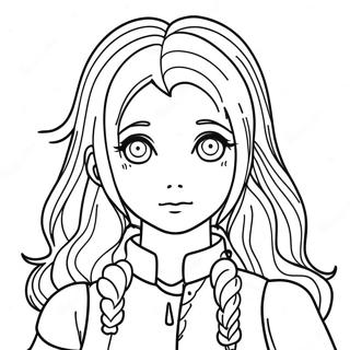 Pagina Para Colorir De Garota Anime Com Cabelo Longo 121783-56393