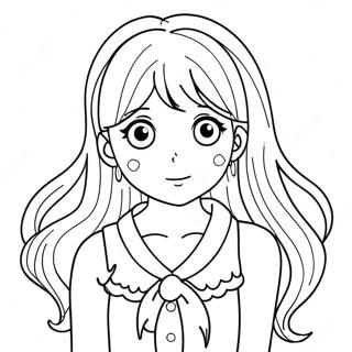 Pagina Para Colorir De Garota Anime Com Cabelo Longo 121783-56395