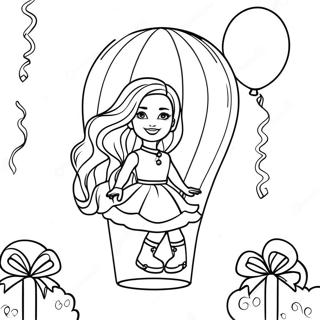 Desenho Para Colorir Da Aventura Do Balao De Aniversario Da Barbie 122197-56729