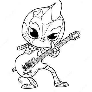 Pagina Para Colorir Do Aranha Punk Com Guitarra Eletrica 122349 56897