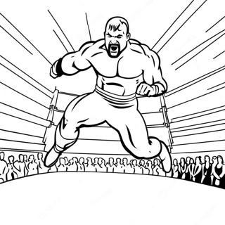 Desenho Para Colorir Do Lutador Da Wwe Pulando Em Cima Do Oponente 122579-57073