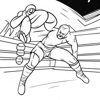 Desenho Para Colorir Do Lutador Da Wwe Pulando Em Cima Do Oponente 122579-57074