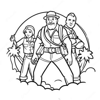 Desenho Para Colorir Da Cena De Aventura De Jumanji 122605-57093