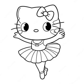 Pagina Para Colorir Da Linda Bailarina Hello Kitty 122657-57136