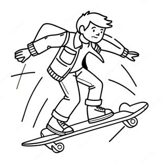 Pagina Para Colorir Do Marty Mcfly No Hoverboard 122683-57154