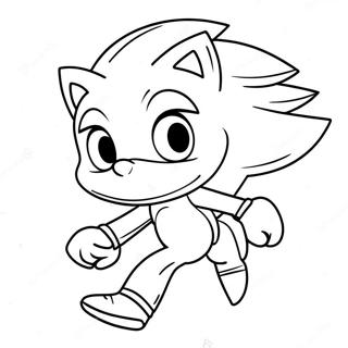 Desenho Para Colorir Do Silver O Ourico Em Uma Corrida 122789 57248